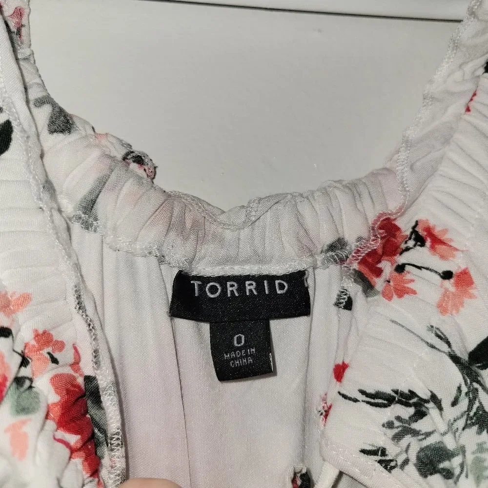 Torrid Midi Challis Floral Dress 0 0X - Picture 7 of 13